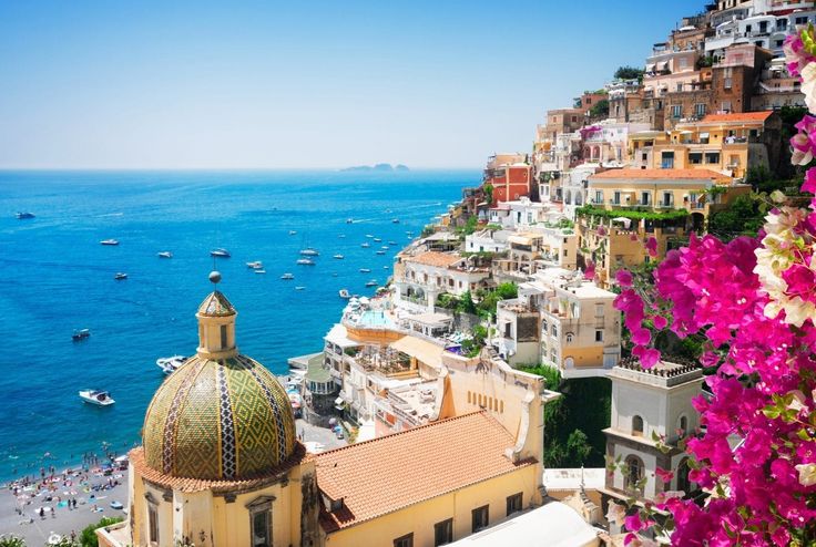 Positano is known for it's cliffs and calming shores. 