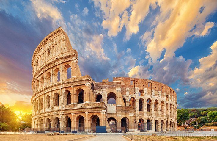 Rome , city in italy known for it's colosseum which depicts the identity of roman empire.